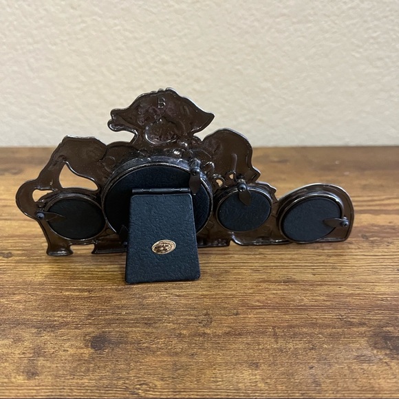 ABC DISTRIBUTING INC ADORABLE PEWTER 4 DOGGY 4" TALL X 7 3/8" PICTURE FRAME CUTE - Picture 3 of 5